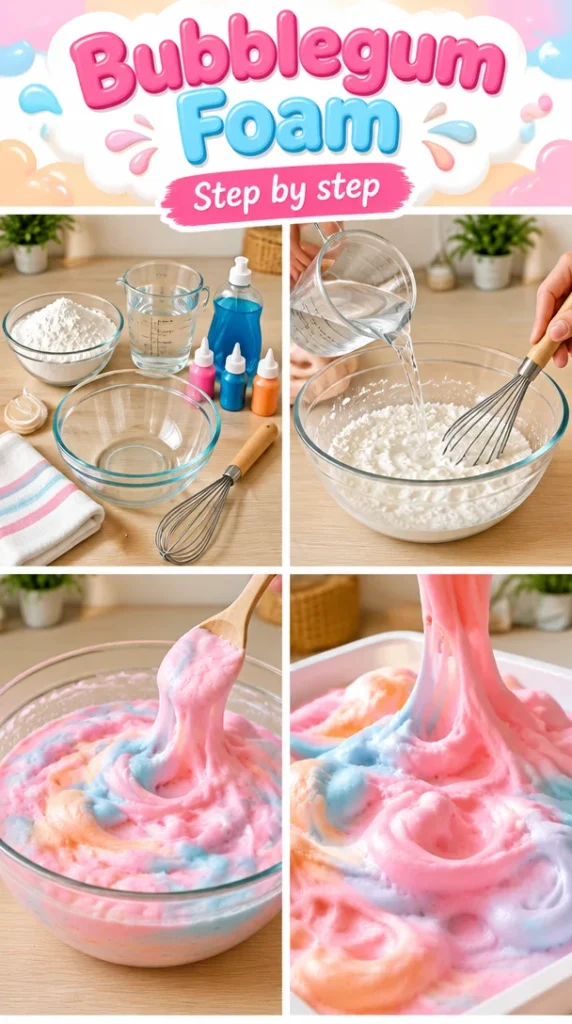 Colorful Bubblegum Foam in a playful and vibrant setting