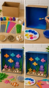 Build a Cardboard Box Aquarium at Home