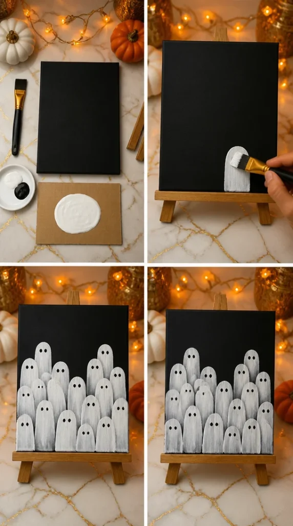 DIY project to build a little ghost army for decoration or play.