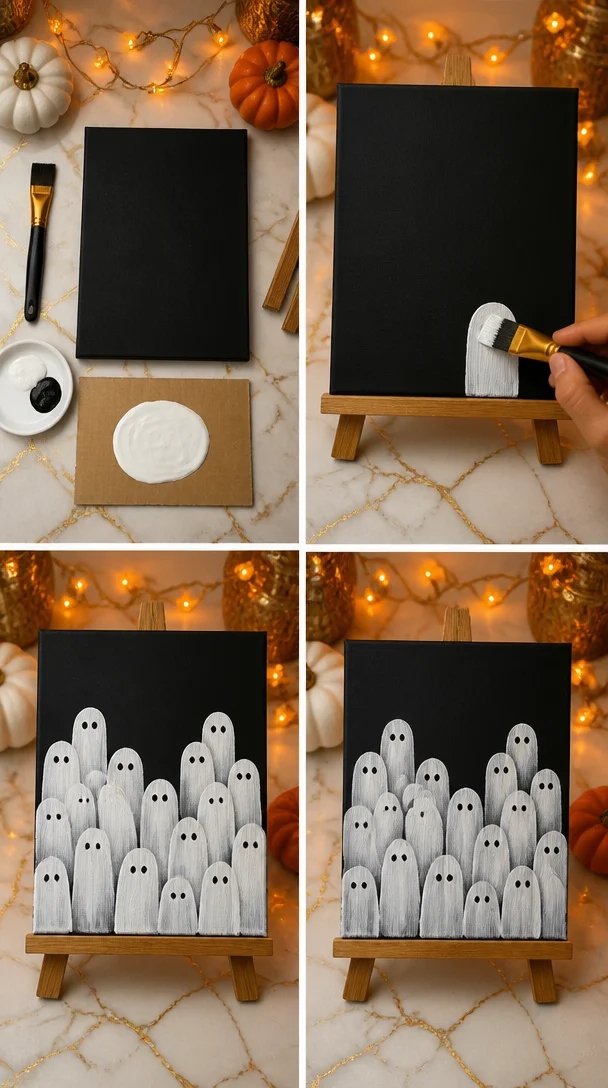 DIY project to build a little ghost army for decoration or play.