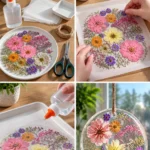 Clear Glue Flower Suncatchers for Home