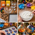 Cozy Baking Soda Galaxy Ornaments