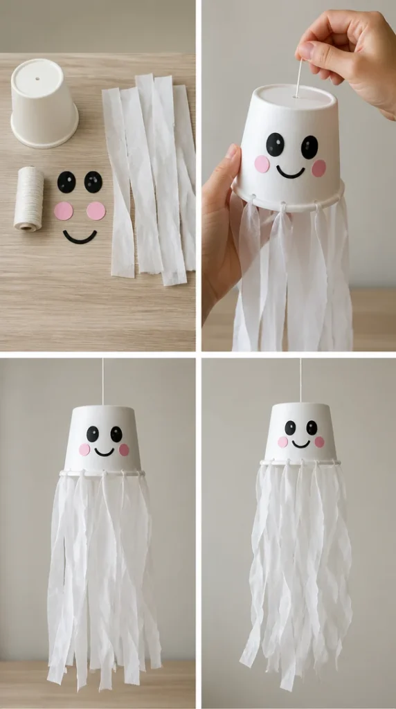 Friendly ghost windsock decoration for Halloween