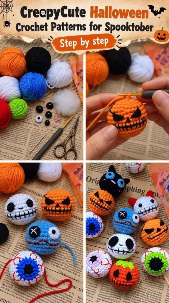 Creepy cute Halloween crochet patterns for festive decorations and gifts