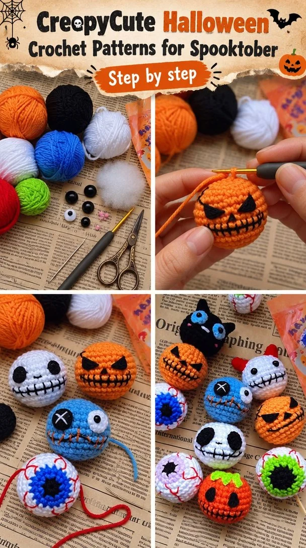 Creepy cute Halloween crochet patterns for festive decorations and gifts