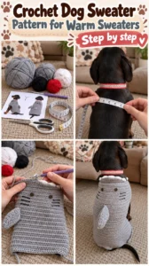 Crochet Dog Sweater Pattern for Warm Sweaters