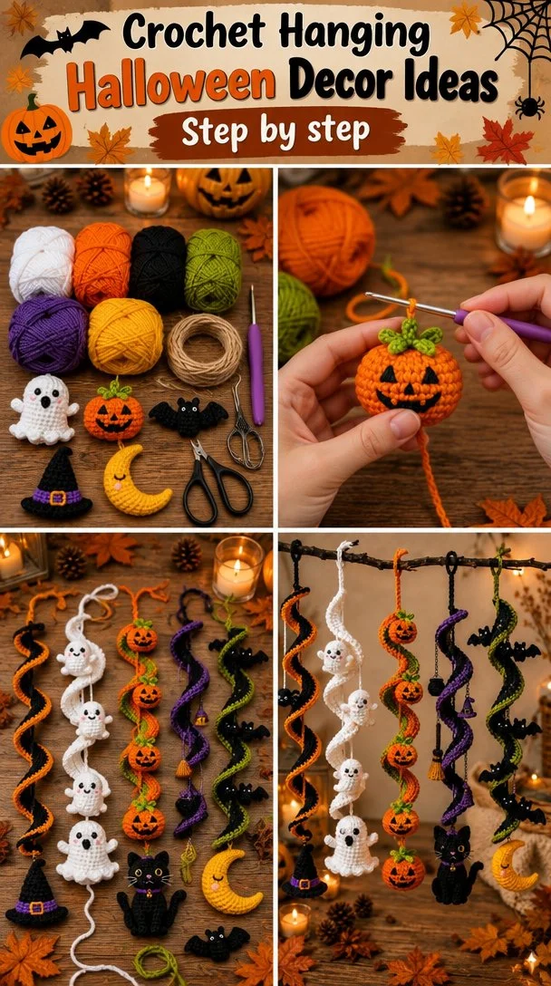 Crochet Hanging Halloween Decor Ideas