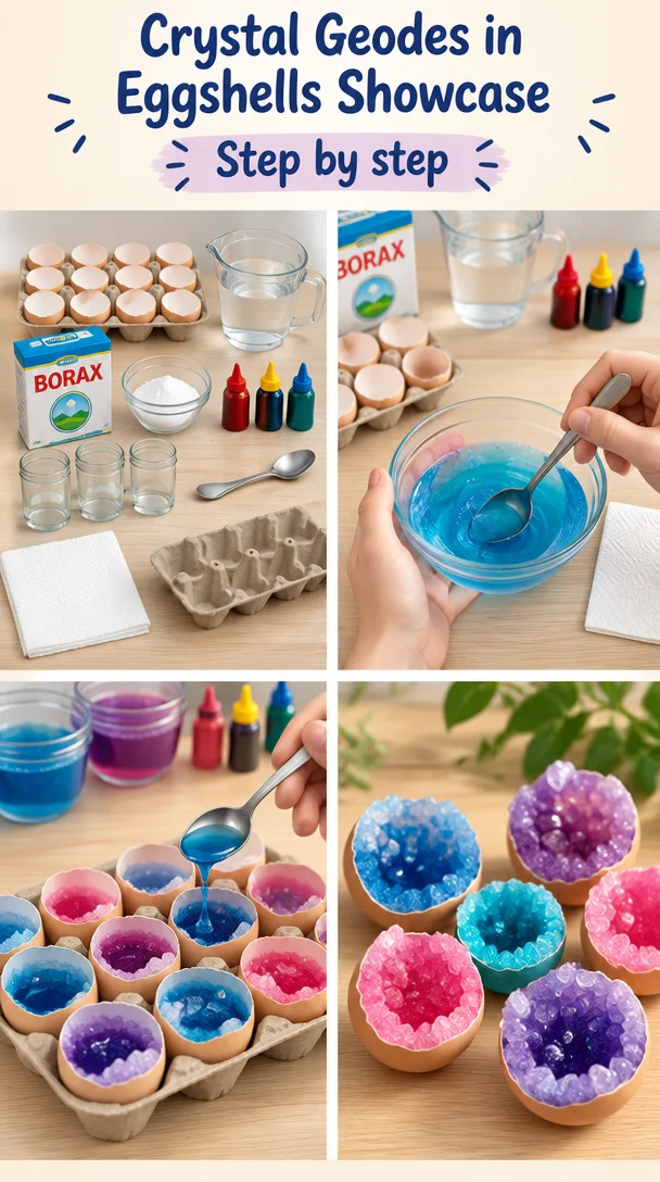 Crystal Geodes in Eggshells Showcase