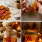 DIY Cozy Fall Jar Lantern
