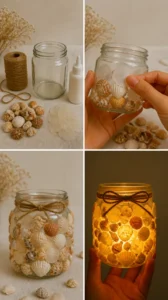 DIY Cozy Seashell Lantern Tutorial