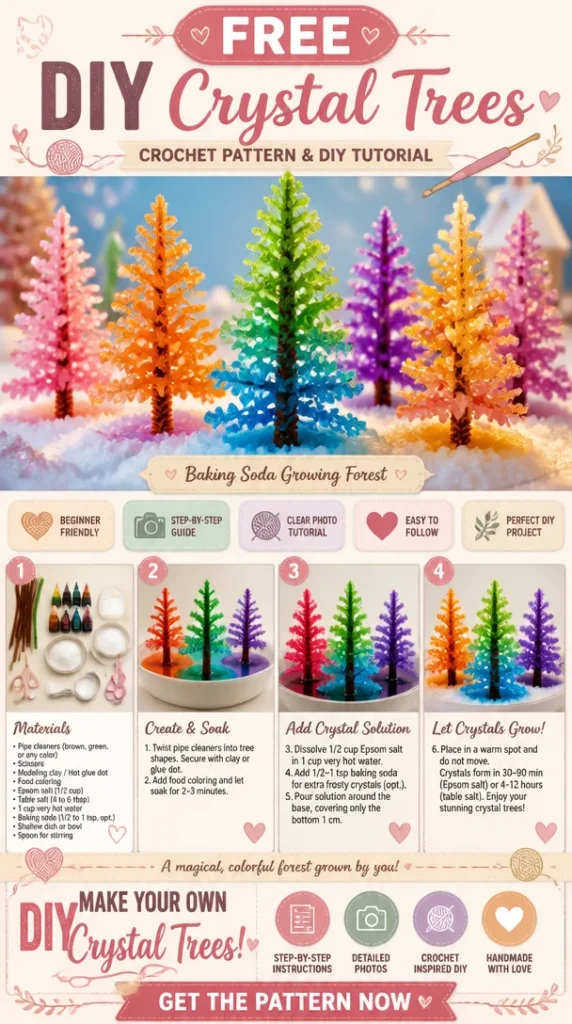 DIY Crystal Trees: Beautiful handmade crystal tree decorations for your home.