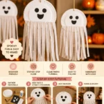 DIY Paper Plate Ghosts