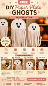 DIY Paper Plate Ghosts