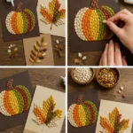 DIY Pumpkin Seed Autumn Collages