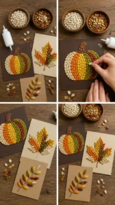 DIY Pumpkin Seed Autumn Collages