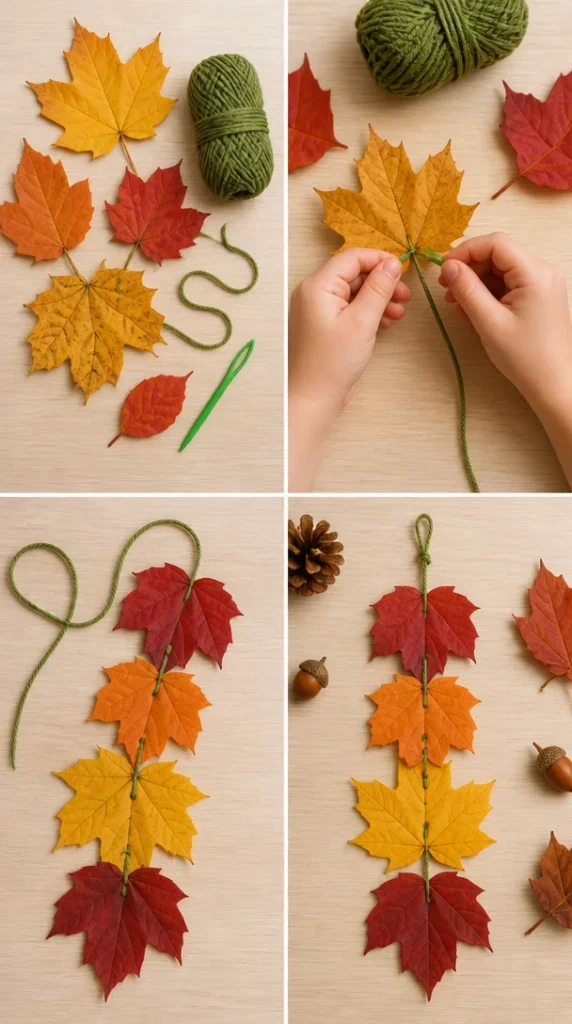 Children engaged in easy autumn activities for little hands