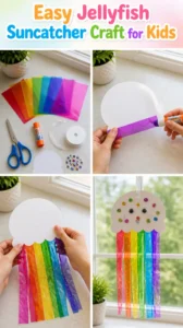Easy Jellyfish Suncatcher Craft for Kids