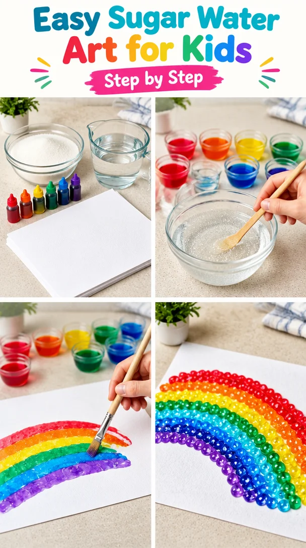 Easy Sugar Water Art for Kids