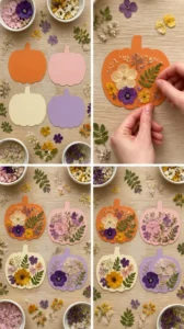 Floral Pumpkin Craft for Kids