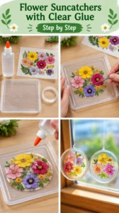 Flower Suncatchers with Clear Glue