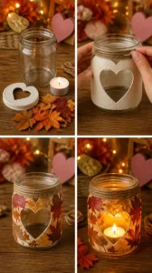 From Jar to Cozy Autumn Candleholder