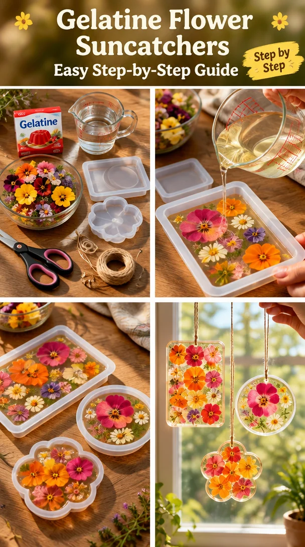 Gelatine Flower Suncatchers Easy Step-by-Step Guide