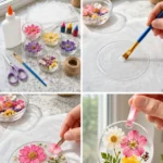 Gentle Clear Glue Flower Suncatchers