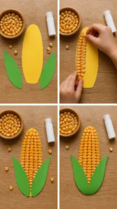 Harvest Corn Collage for Kids