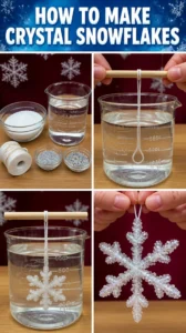 How to Make Crystal Snowflakes
