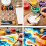 Kid Science Art with Baking Soda Paint