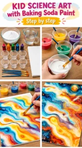 Kid Science Art with Baking Soda Paint