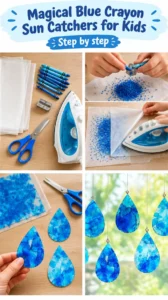 Magical Blue Crayon Sun Catchers for Kids