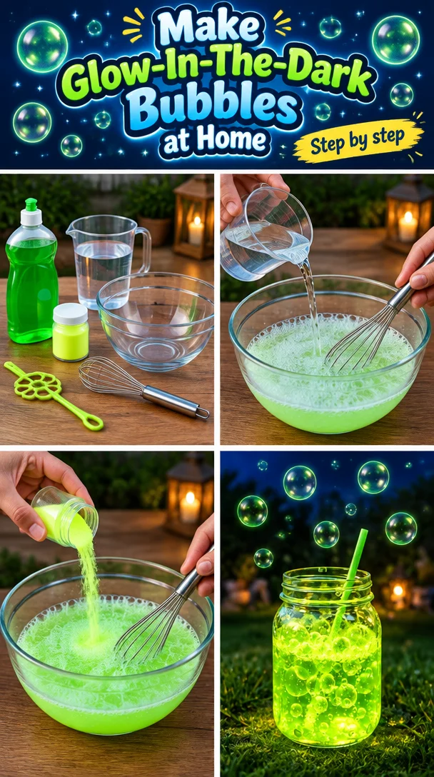 Make Glow-In-The-Dark Bubbles at Home