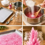 Pink Sugar Crystals: Sweet Delicate Shine