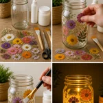 Pressed Flower Candle Holder Ideas