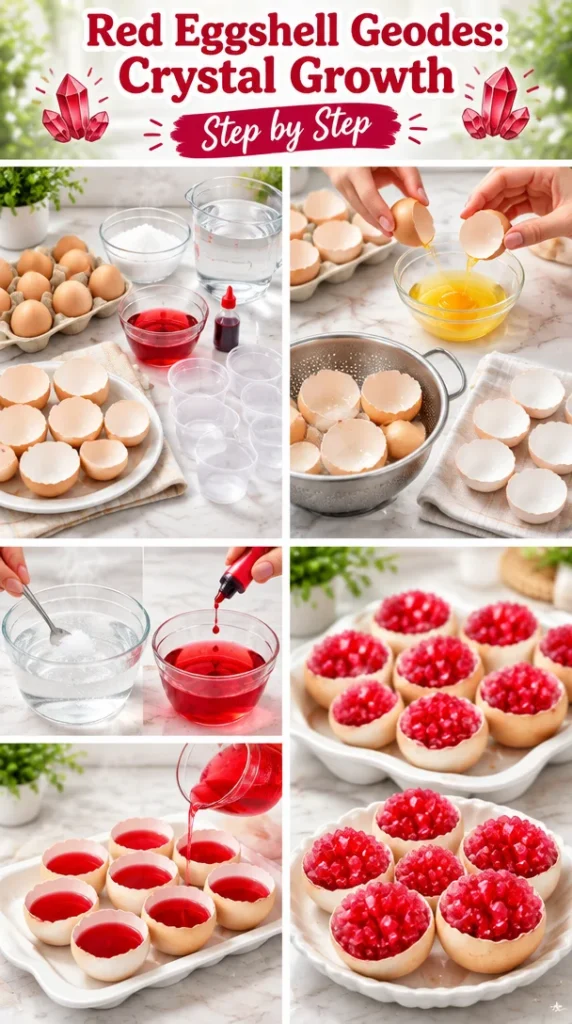 Beautiful Red Eggshell Geodes showcasing unique crystal formations.