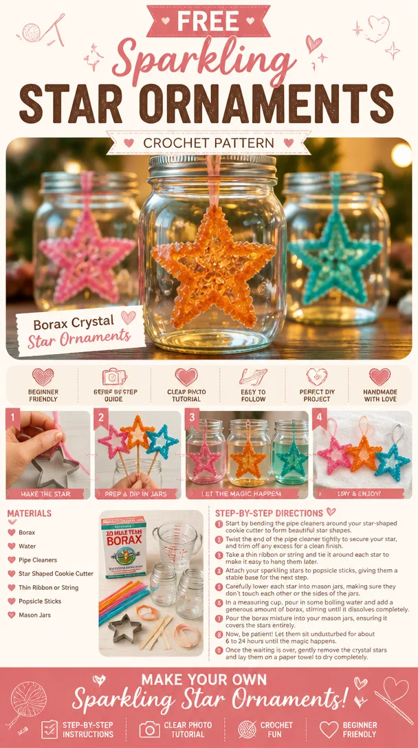 Beautiful sparkling star ornaments for holiday decorations.