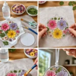 Stunning Flower Sun Catchers with Clear Glue