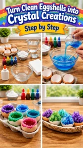 Turn Clean Eggshells into Crystal Creations