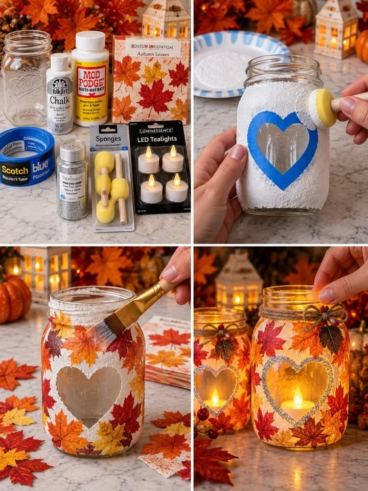 Autumn Heart Jar Lantern

A sweet little fall craft Mom can make with the family! This upcycled jar gets a cozy makeover with autumn leaves, a pretty heart-shaped window, and a warm glow that makes it...