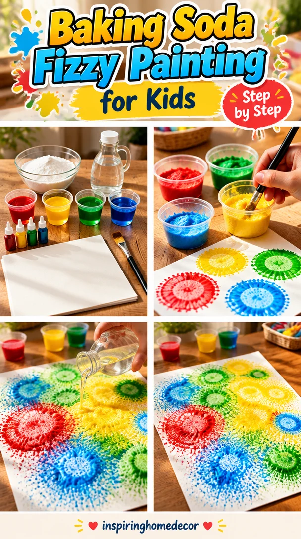 Create Colorful Masterpieces with Baking Soda Fizzy Painting - Fun for Kids!