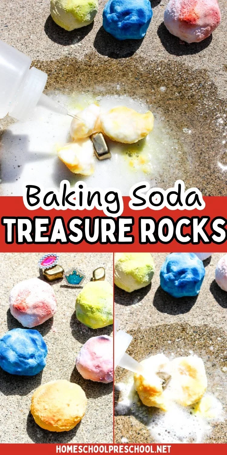 Baking Soda Treasure Rocks for Preschoolers