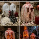 Bloody Milk Jug Ghost Lanterns Turn empty gallon milk jugs&hellip;