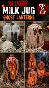 Bloody Milk Jug Ghost Lanterns Turn empty gallon milk jugs&hellip;