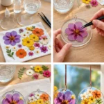 Brighten Your Home with Clear Glue Flower Suncatchers