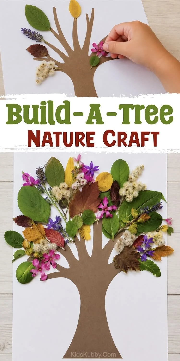 Build-A-Tree Nature Craft For Kids (With Free Printable)