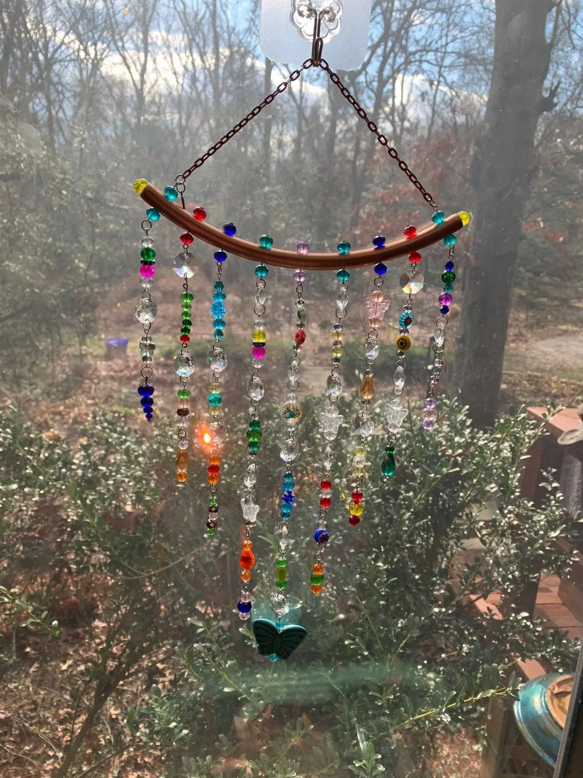 Butterfly Sun Catcher For Windows Crystal Prism Rainbow Maker