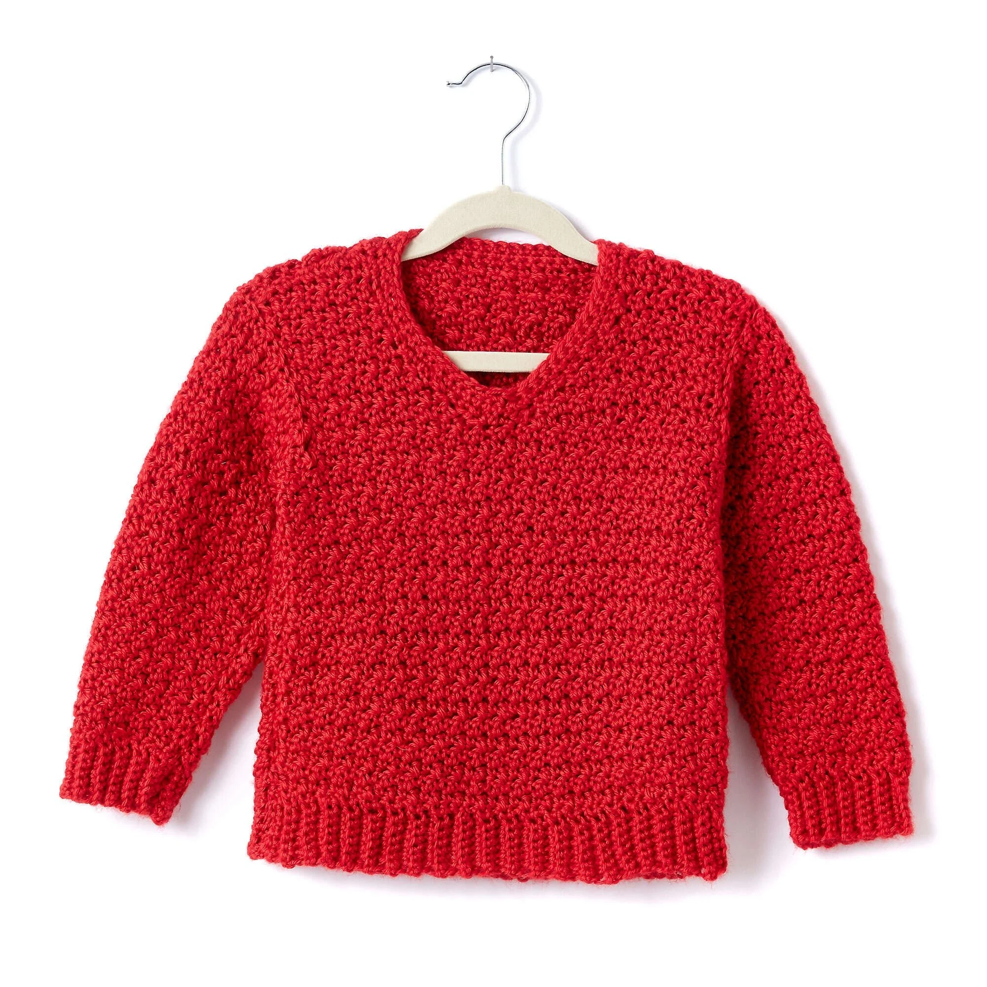 Child's Crochet V-Neck Pullover Pattern
