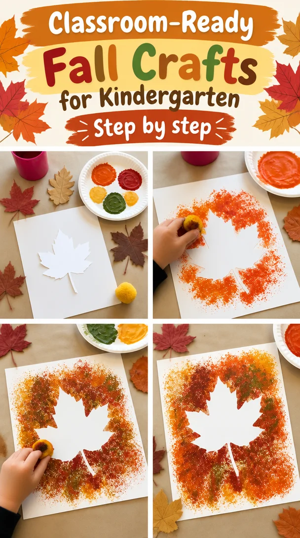 Classroom-ready fall crafts for kindergarten students.