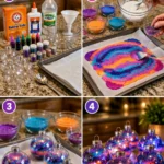 Colorful Baking Soda Galaxy Ornaments